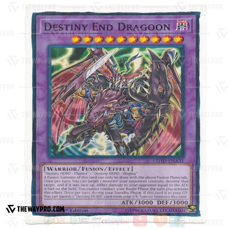 Yu Gi Oh Destiny End Dragoon Soft Blanket 1 2 3