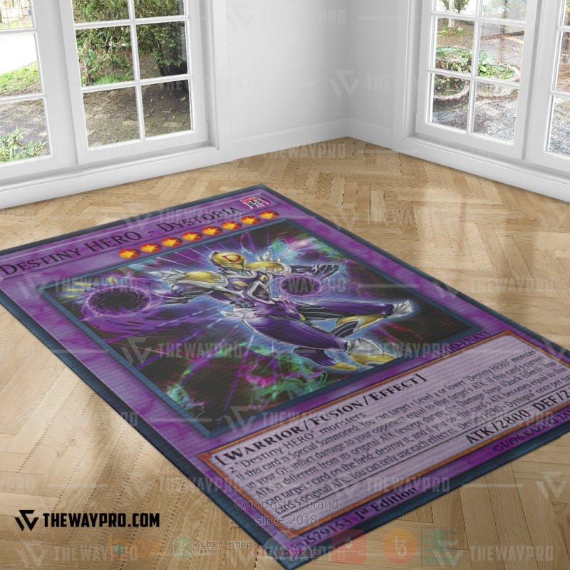 BEST Yu-Gi-Oh-Anime Destiny HERO Dystopia Rug Carpet 3 Yu Gi Oh Destiny HERO Dystopia Rug 1 2