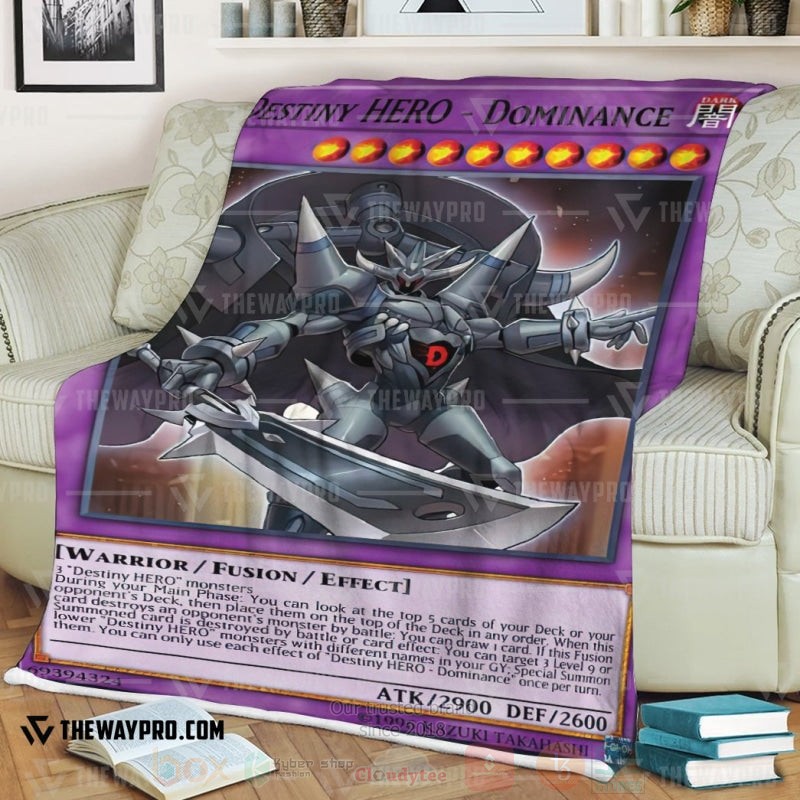 BEST Yu-Gi-Oh-Anime Destiny Hero-Dominance Soft Sherpa Blanket 3 Yu Gi Oh Destiny Hero Dominance Soft Blanket 1 2