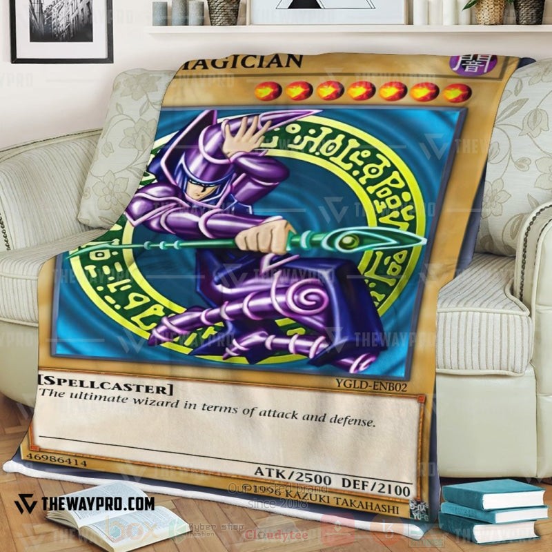 BEST Yu-Gi-Oh-Anime Duel Links Cards Dark Magician Soft Sherpa Blanket 3 Yu Gi Oh Duel Links Cards Dark Magician Soft Blanket 1 2