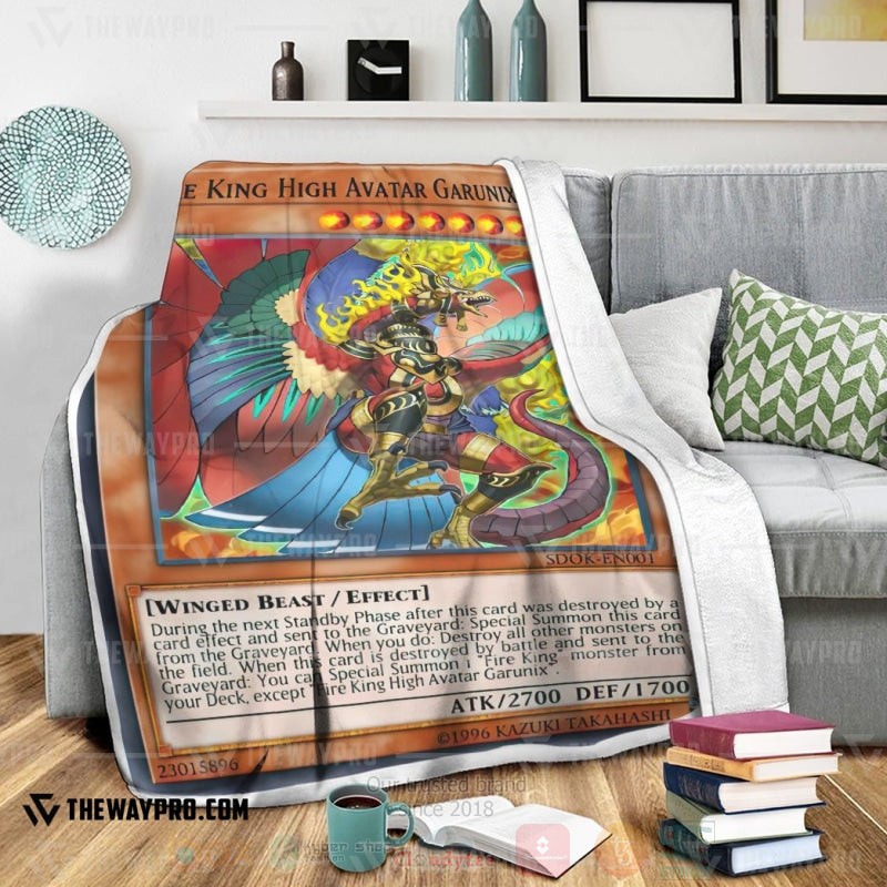Yu Gi Oh Fire King High Avatar Garunix Soft Blanket 1