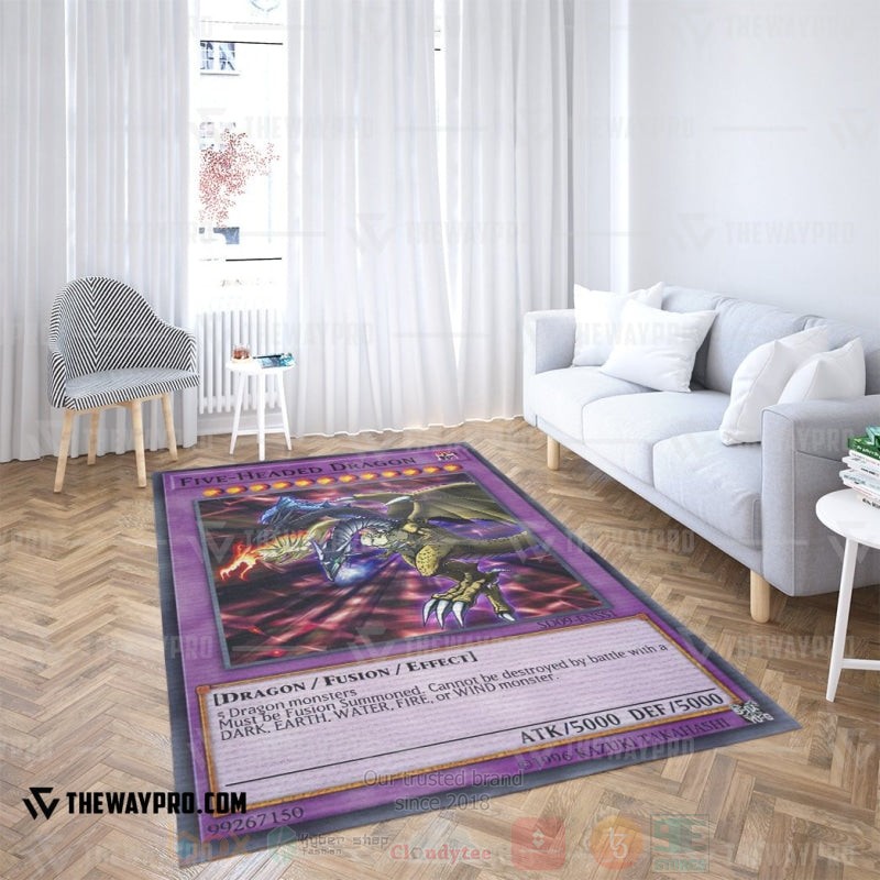 BEST Yu-Gi-Oh-Anime Five-Headed Dragon Rug Carpet 3 Yu Gi Oh Five Headed Dragon Rug 1 2