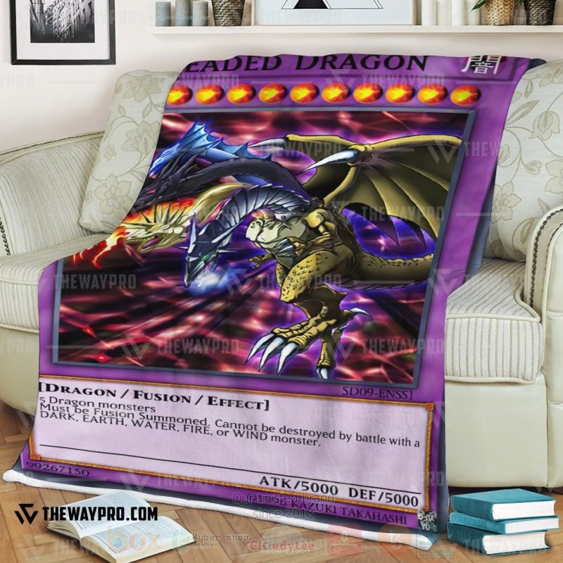 BEST Yu-Gi-Oh-Anime Five-Headed Dragon Soft Sherpa Blanket 3 Yu Gi Oh Five Headed Dragon Soft Blanket 1 2