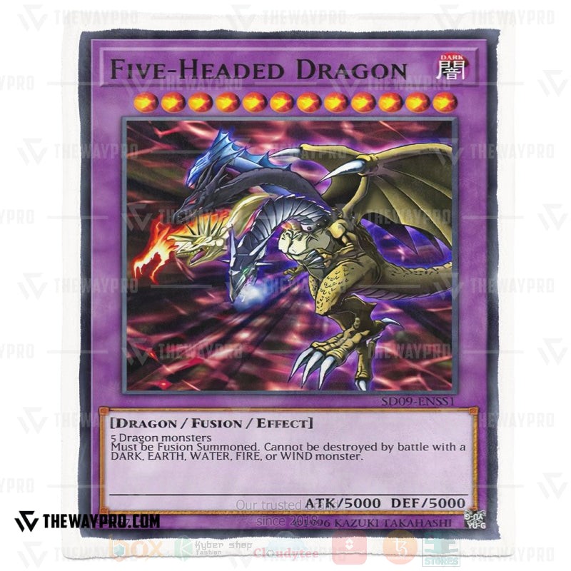BEST Yu-Gi-Oh-Anime Five-Headed Dragon Soft Sherpa Blanket 4 Yu Gi Oh Five Headed Dragon Soft Blanket 1 2 3