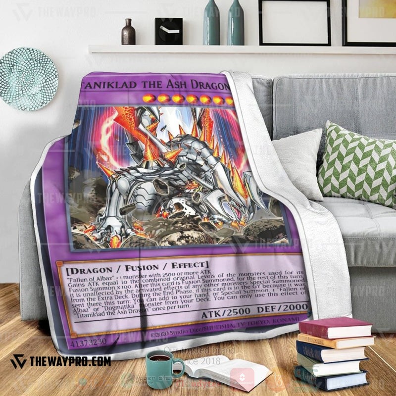 Yu Gi Oh Titaniklad The Ash Dragon Soft Blanket 1