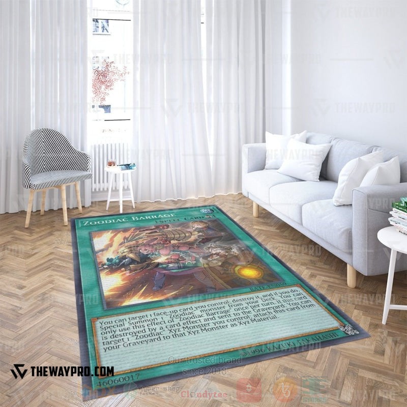 BEST Yu-Gi-Oh-Anime Zoodiac Barrage Rug Carpet 3 Yu Gi Oh Zoodiac Barrage Rug 1 2