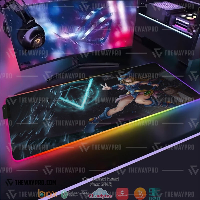 Yu Gi Oh Dark Magician Girl Neon Led Mousepad