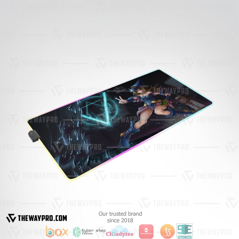 Yu Gi Oh Dark Magician Girl Neon Led Mousepad 3 Yu Gi Oh Dark Magician Girl Neon Led Mousepad 1 2