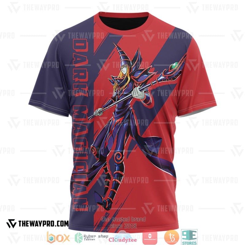 Yu Gi Oh Dark Magician Navy Red T Shirt