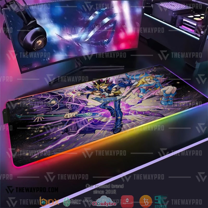 Yu Gi Oh Yugi And Dark Magician Led Mousepad
