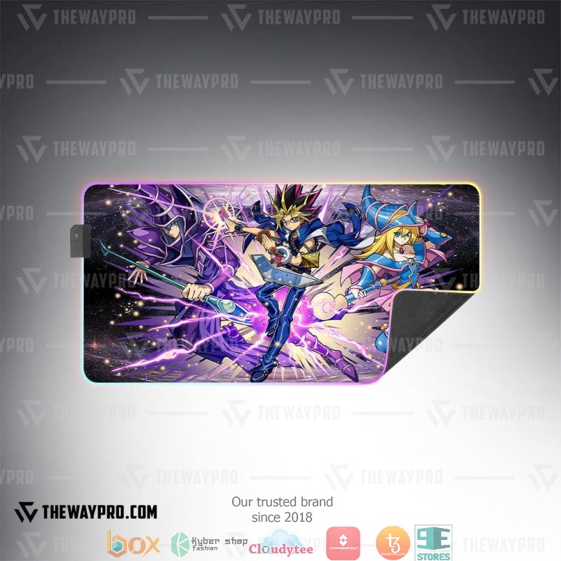 Yu Gi Oh Yugi And Dark Magician Led Mousepad 1