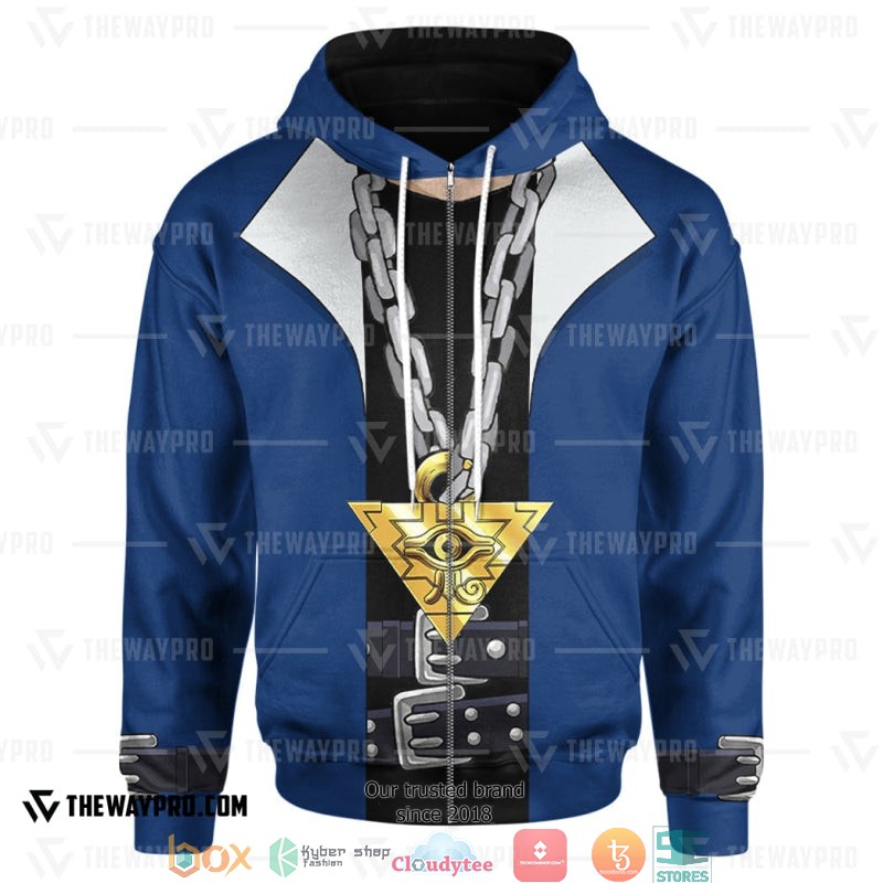 Yu Gi Oh Yugi Muto Blue Hoodie 3 Yu Gi Oh Yugi Muto Blue Hoodie 1 2
