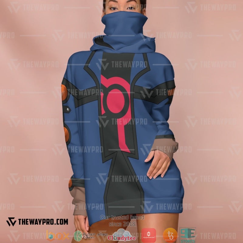 Yu Gi Oh Yusei Fudo Snood Hoodie 5 Yu Gi Oh Yusei Fudo Snood Hoodie 1 2 3 4