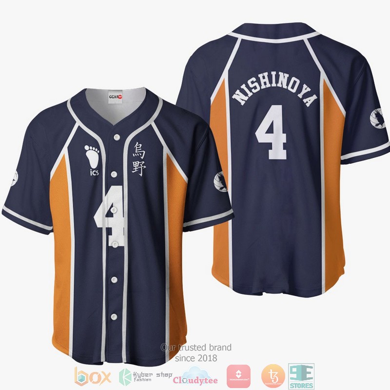 Yuu Nishinoya 4 Haikyuu Baseball Jersey Shirt 6 Yuu Nishinoya 4 Haikyuu Baseball Jersey Shirt