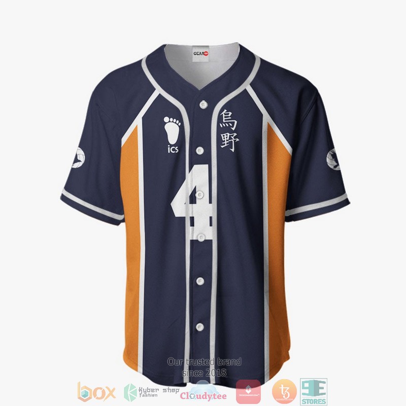 Yuu Nishinoya 4 Haikyuu Baseball Jersey Shirt 2 Yuu Nishinoya 4 Haikyuu Baseball Jersey Shirt 1
