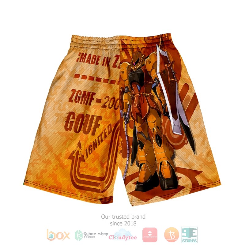 HOT ZGMF-2000X GOUF Gundam Wing Made In Zaft Gundam Wing Beach Shorts 2 ZGMF 2000X GOUF Gundam Wing Made In Zaft Gundam Wing Shorts 1