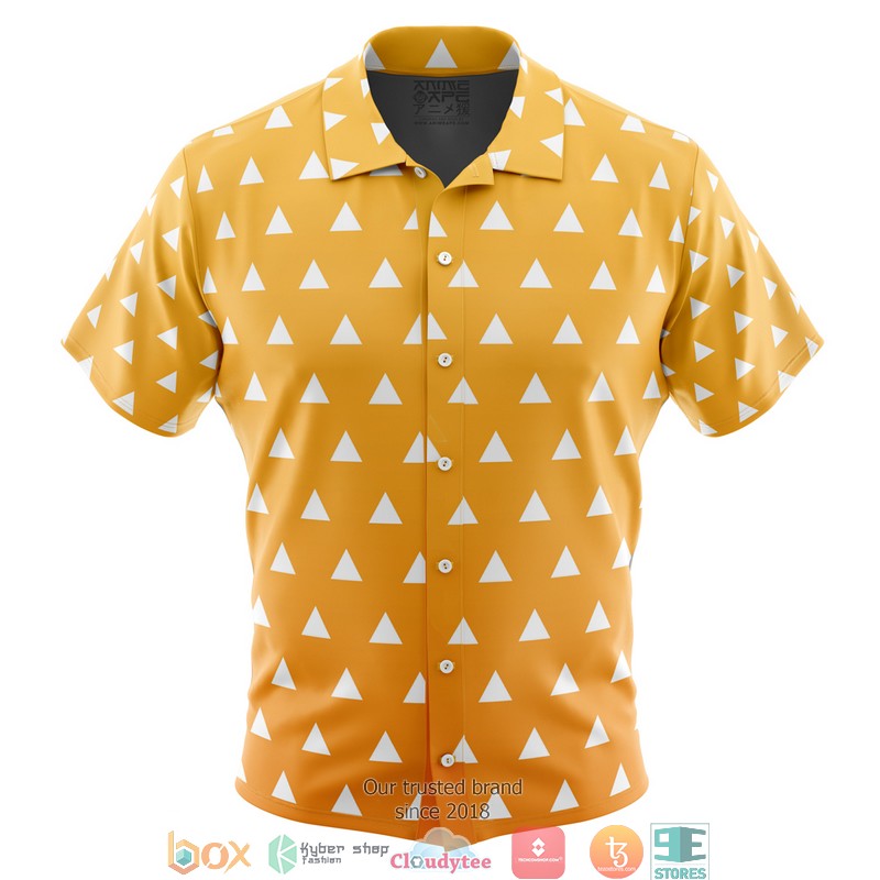 Zenitsu Agatsuma Demon Slayer Button Down Hawaiian Shirt