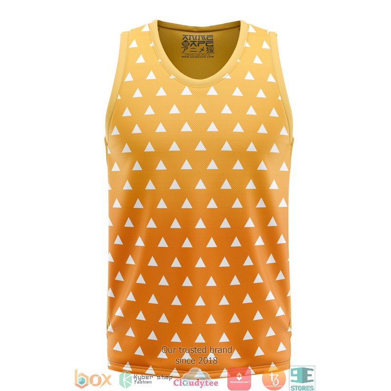 Zenitsu Agatsuma Demon Slayer Orange Basketball Jersey