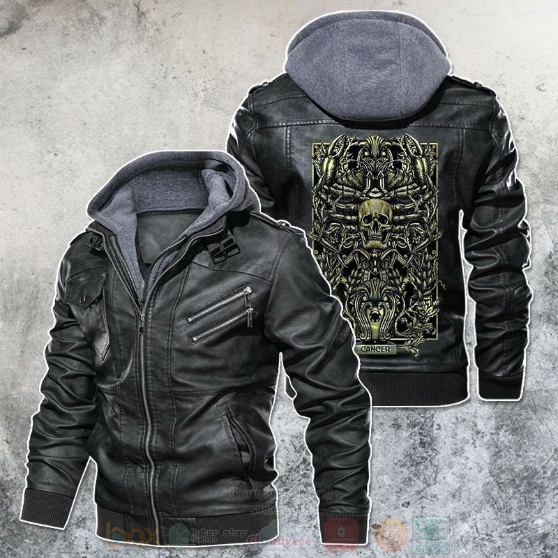 BEST Zodiac Cancer Club Zipper Jacket Leather 1 Zodiac CancerClub Leather Jacket