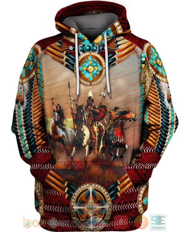 Native American Warrior 3D Hoodie