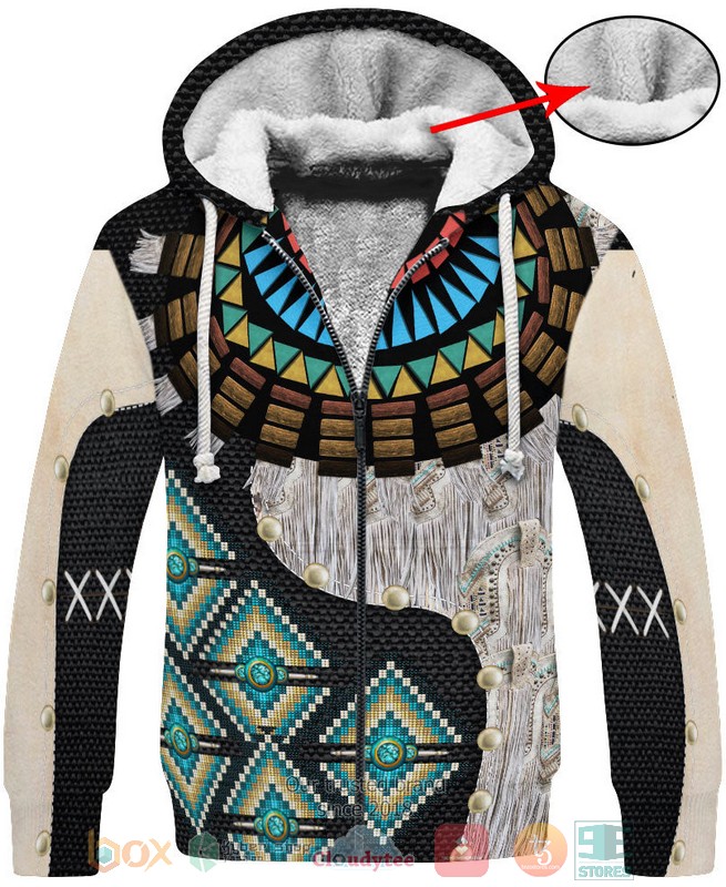Black Pattern Native American 3D Shirt Hoodie 1 2 3 4 5 6