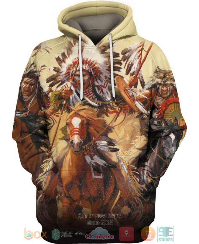Native Warrior Battle 3D Shirt Hoodie