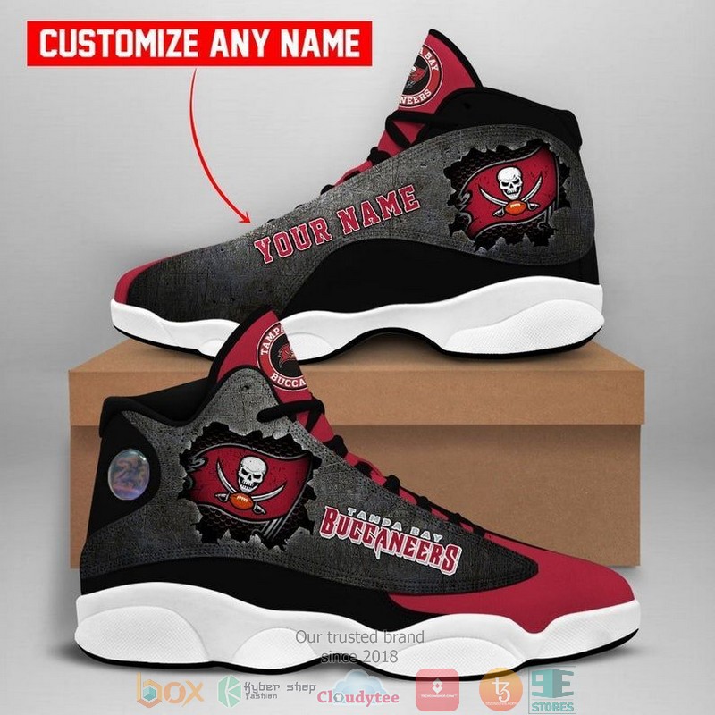 Personalized Tampa Bay Buccaneers NFL Football Team 2 Air Jordan 13 Sneaker Shoes