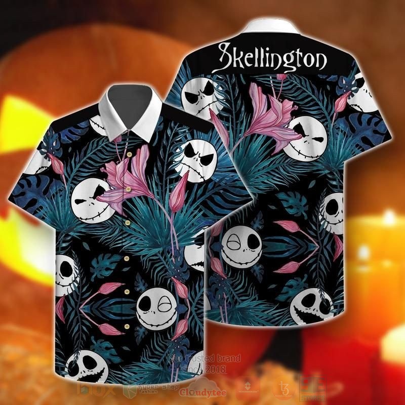 BEST Jack Skellington All Over Print Aloha Shirt 3 Jack Skellington Short Sleeve Hawaiian Shirt