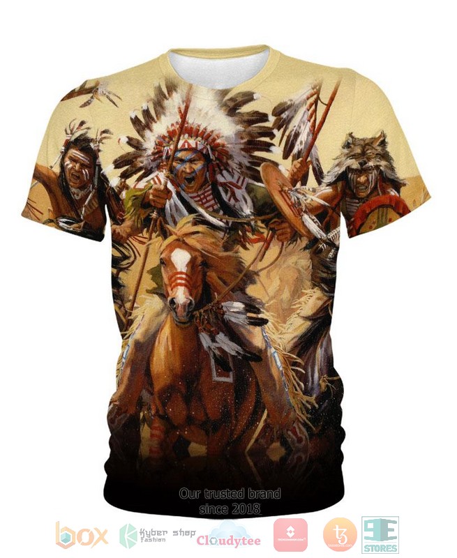 HOT Native Warrior Battle All Over Printed 3D Shirt, Hoodie 7 Native Warrior Battle 3D Shirt Hoodie 1 2 3 4 5 6