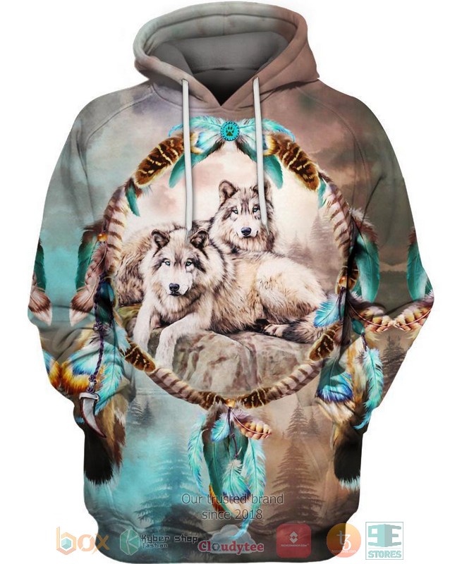 HOT Native Lovely Wolf All Over Printed 3D Shirt, Hoodie 17 Native Lovely Wolf 3D Shirt Hoodie