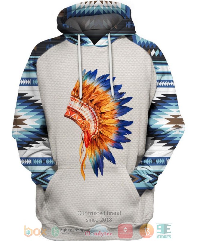 HOT Native Headdress All Over Printed 3D Hoodie 4 Native Headdress 3D Hoodie