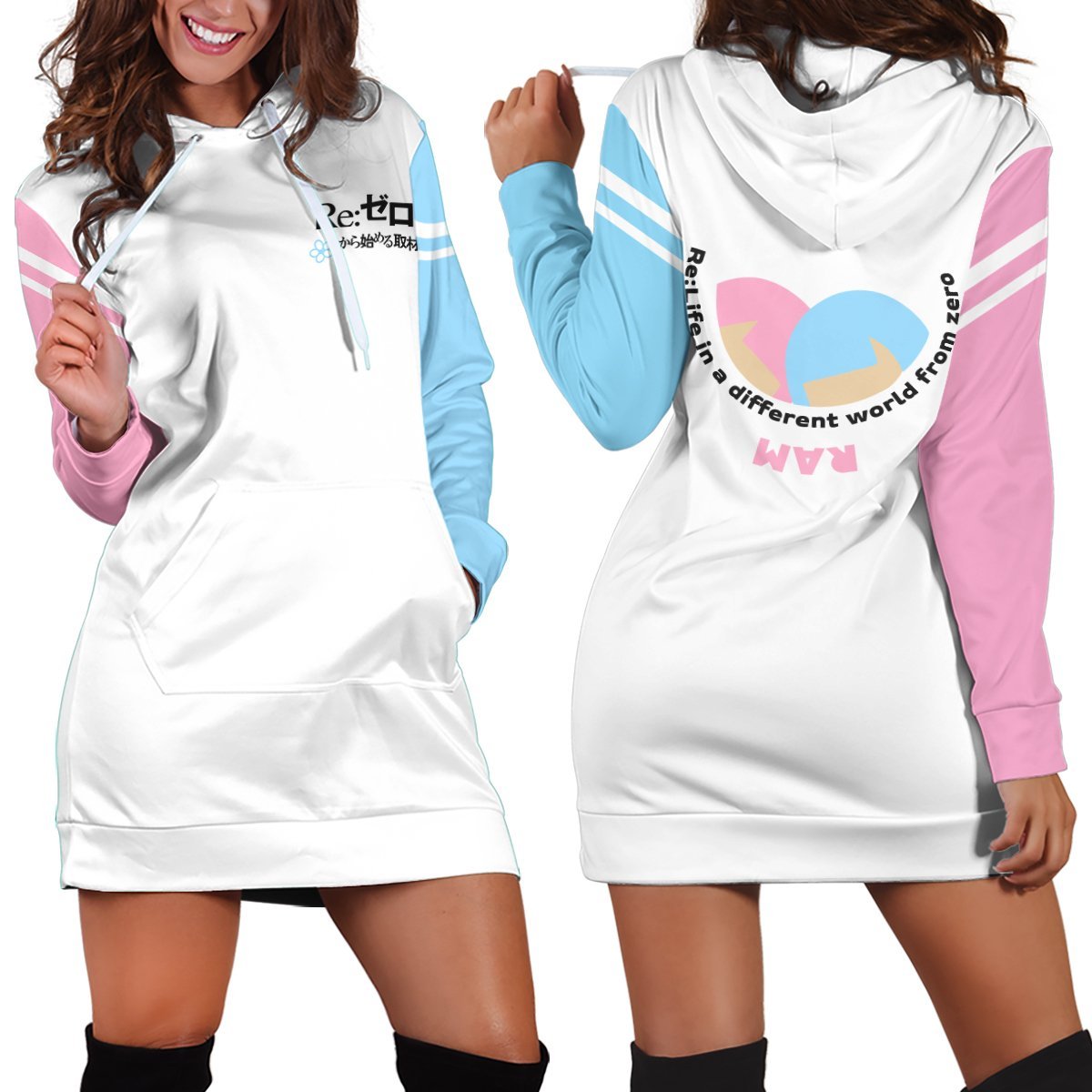 re zero rem ram hoodie dress 148467