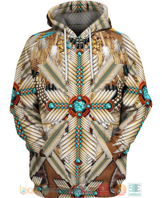 HOT Brown White Bead Feather All Over Printed 3D Shirt, Hoodie 19 Brown White Bead Feather 3D Shirt Hoodie
