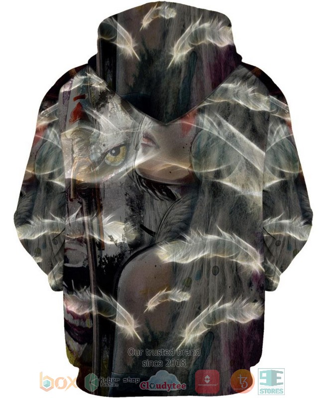 HOT Unique Native Skull All Over Printed 3D Hoodie 2 Unique Native Skull 3D Hoodie 1