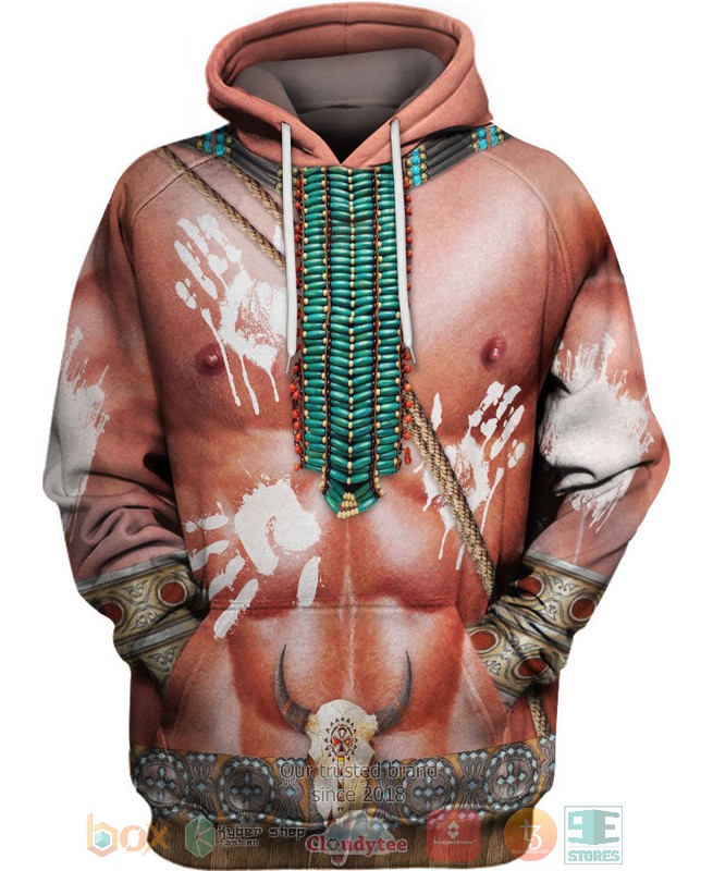Brown Skin Pattern Native American 3D Shirt Hoodie
