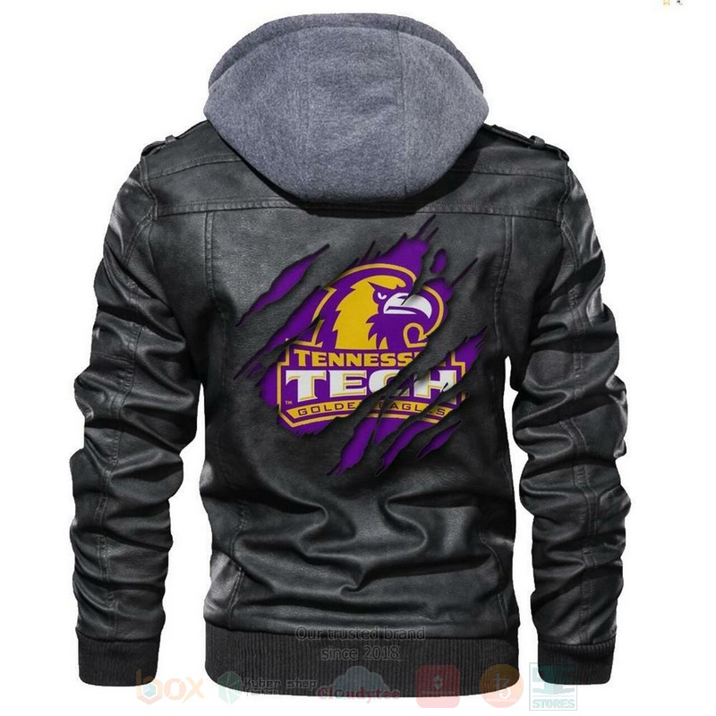 BEST Team Tennessee Tech Golden Eagles NCAA Black Motorcycle Zipper Jacket Leather 1 Tennessee Tech Golden Eagles NCAA Black Motorcycle Leather Jacket