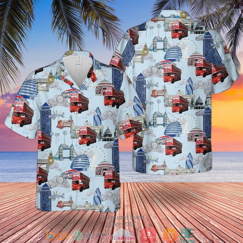 Double-Decker Bus Routemasters Limited Hawaiian Shirt 1 Double-Decker Bus Routemasters Limited Hawaiian Shirt word3