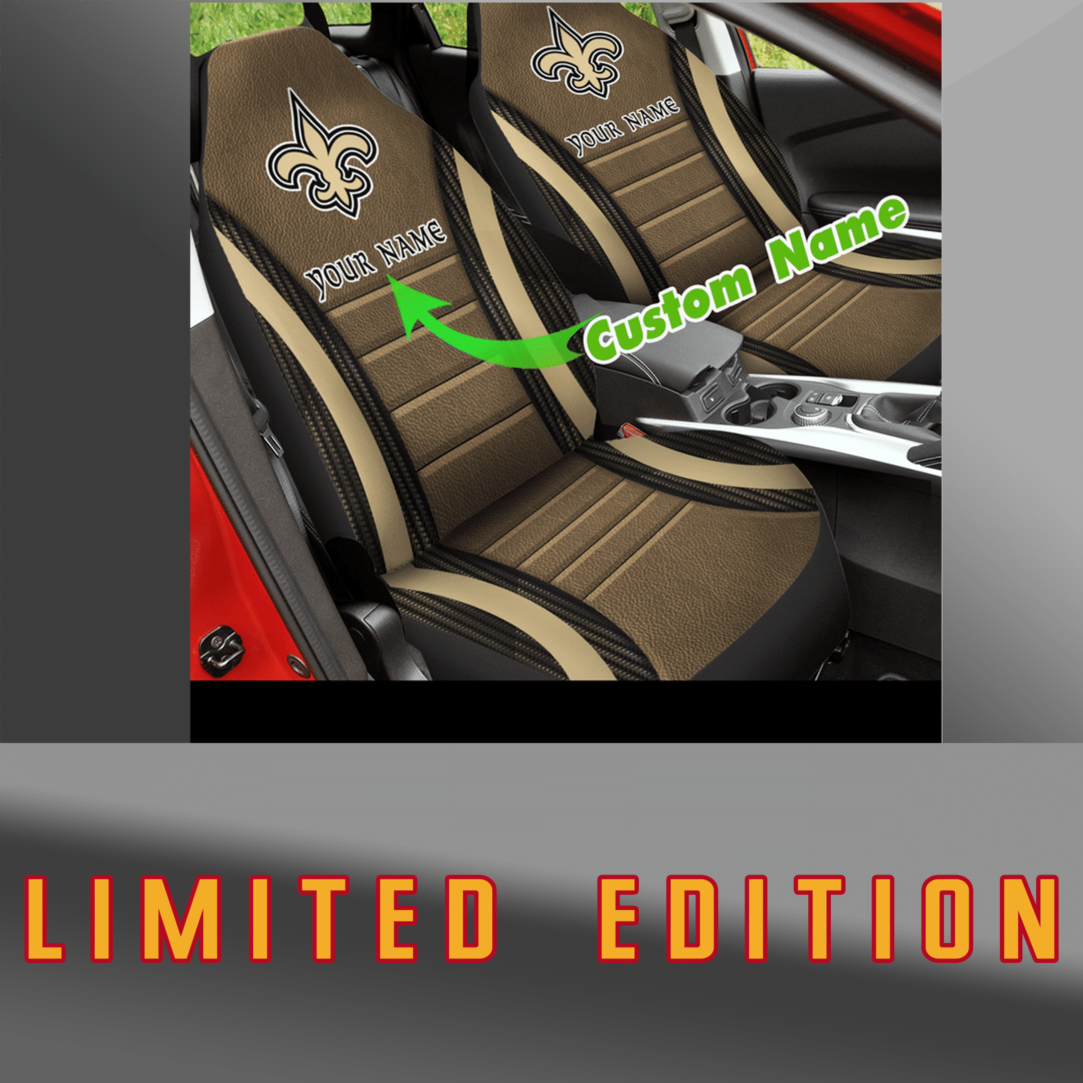 NEW Personalized New Orleans Saints NFL Seat Cover