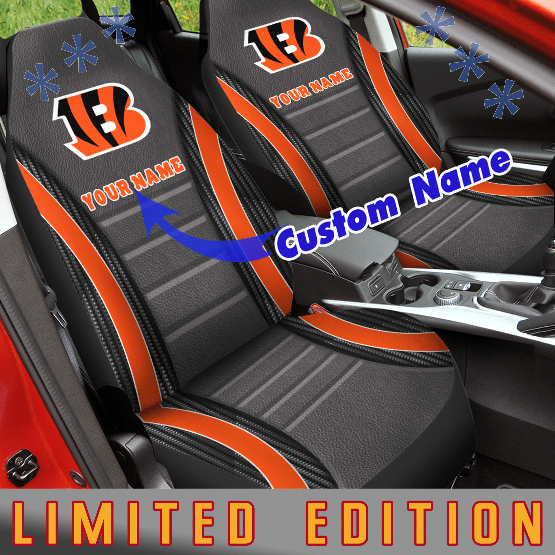 NEW Personalized Cincinnati Bengals NFL Seat Cover