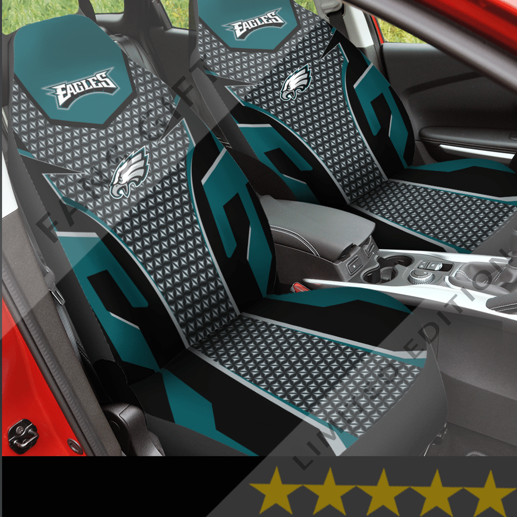 NEW Philadelphia Eagles NFL midnight green black Seat Cover 3 NEW Philadelphia Eagles NFL midnight green black Seat Cover word3