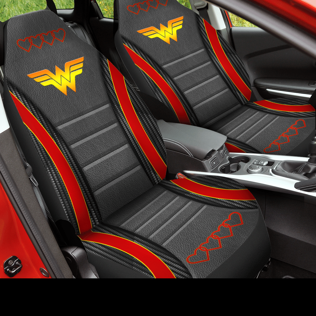 NEW Wonder Woman logo heart Red Seat Cover