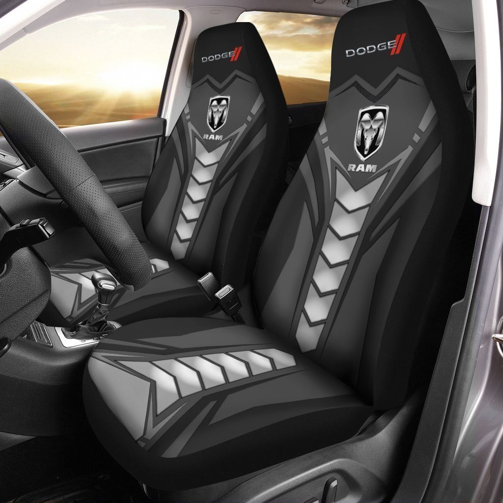 NEW Ram Dodge logo grey Seat Cover word1