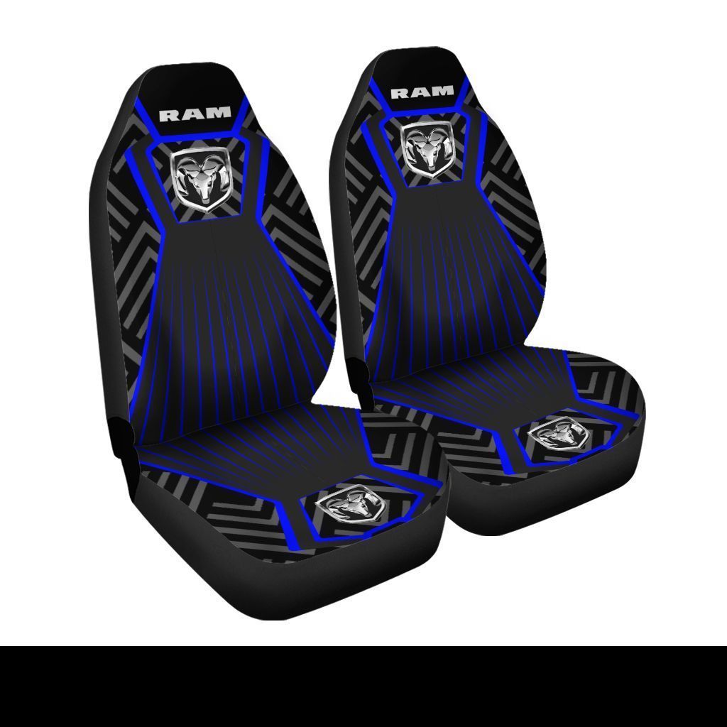 NEW Ram Dodge logo black blue Seat Cover 3 NEW Ram Dodge logo black blue Seat Cover word2