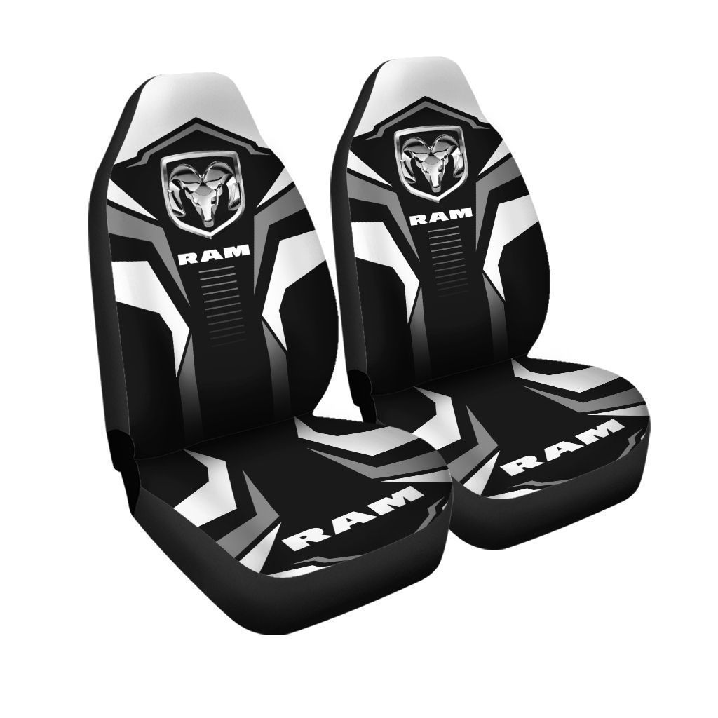 NEW Dodge Ram Truck logo white grey Seat Cover 3 NEW Dodge Ram Truck logo white grey Seat Cover word3