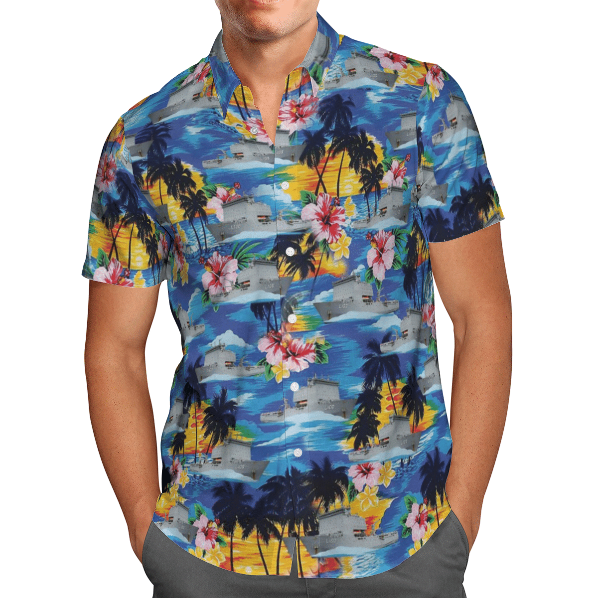 HMAS Choules Royal Australian Navy Hawaiian Shirt, Short 2 1645016034e456518c5e