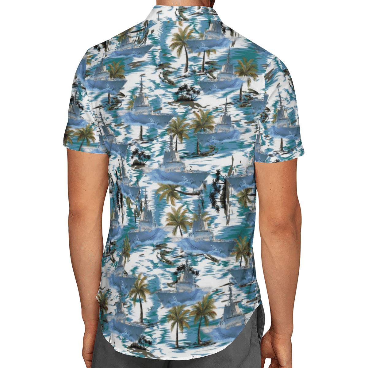 HMAS Hobart DDG 39 Royal Australian Navy Coconut Hawaiian Shirt, Short 3 16450160351f28f2d745