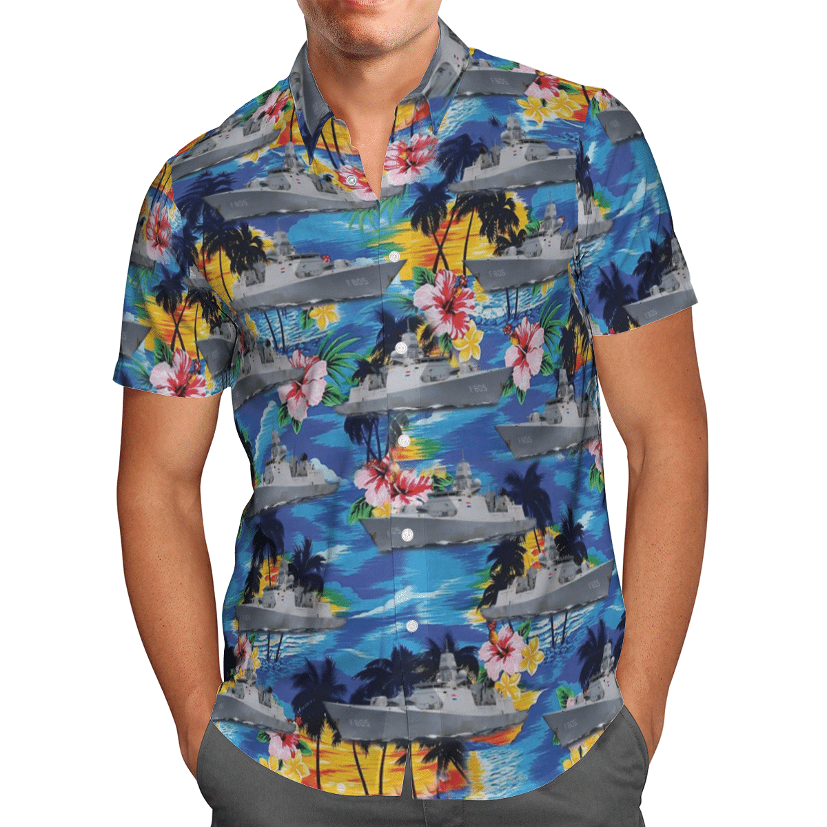 Evertsen F805 Netherland Hawaiian Shirt, Short 2 16450160359c23a9e361