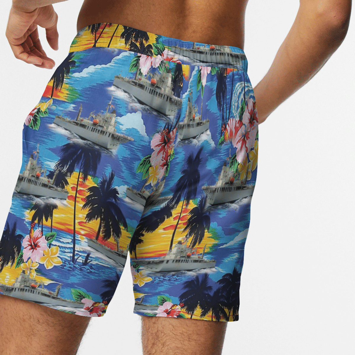 HMAS Sirius O 266 Royal Australian Navy Hibiscus Hawaiian Shirt, Short 6 1645016035b7a42f72a0