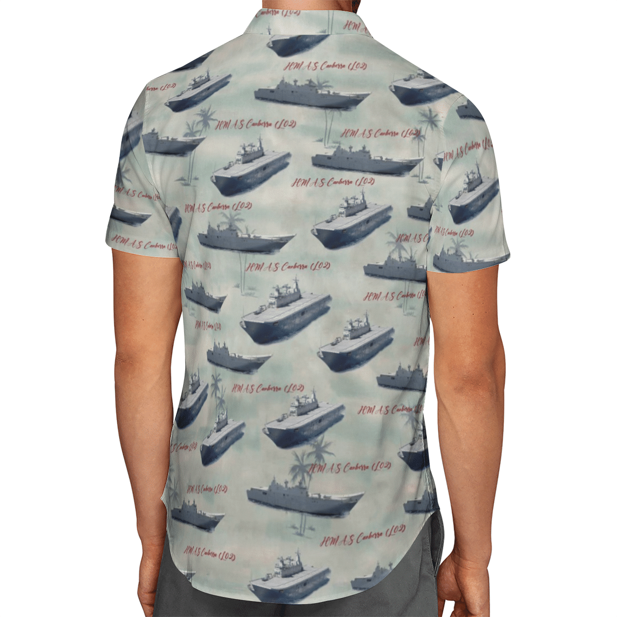 HMAS Canberra L02 ROYAL AUSTRALIAN NAVY Hawaiian Shirt, Short 3 164501603601c7dcee3a