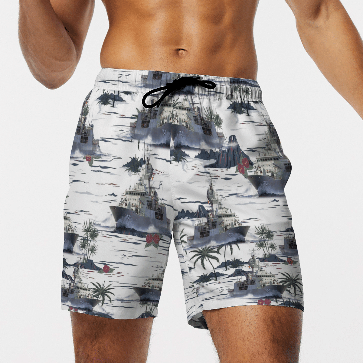 HMAS ANZAC FFH 150 Royal Australian Navy Coconut Hawaiian Shirt, Short 7 1645016036227b9fb81a